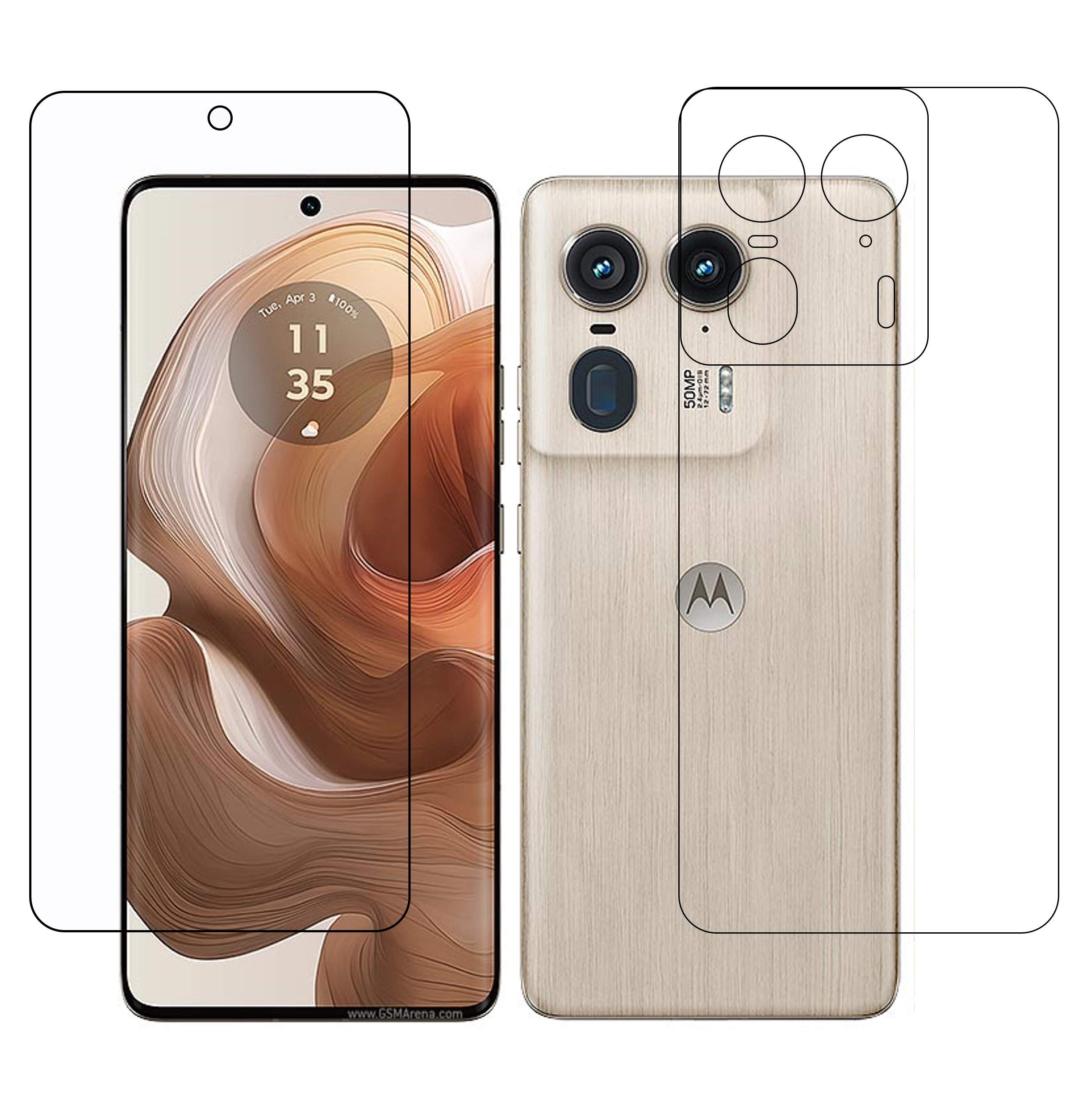 Motorola Edge 50 Ultra (Front & Back) TPU Protective Compatible Flexible Unbreakable Mobile Screen Protector